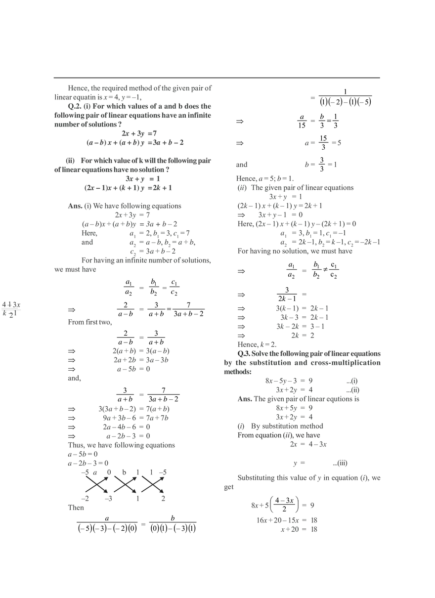 Pair of Linear Equations in Two Variables - Page 10