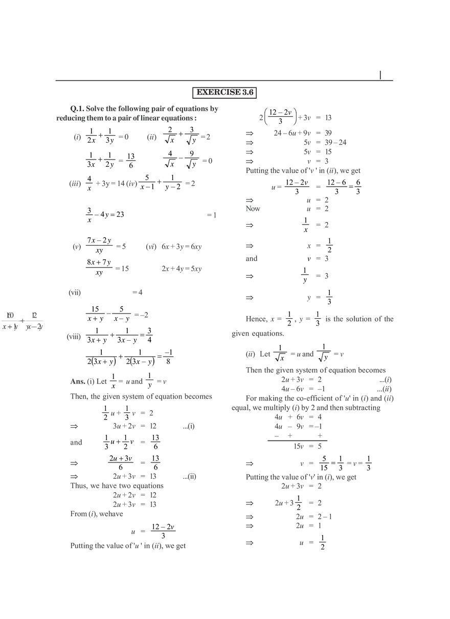 Pair of Linear Equations in Two Variables - Page 15