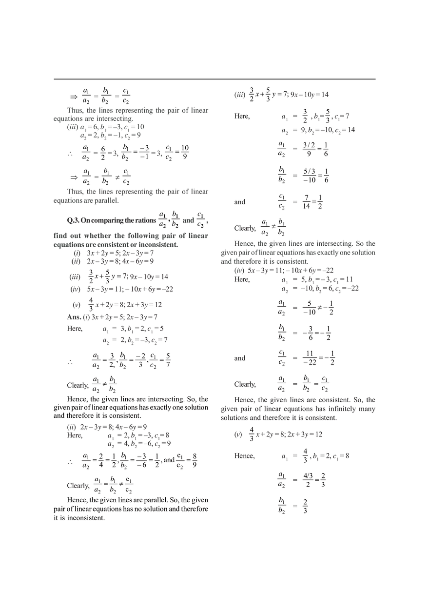 Pair of Linear Equations in Two Variables - Page 29