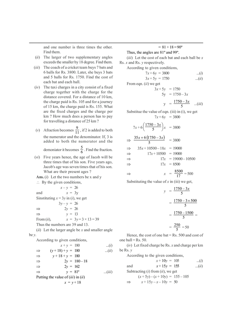 Pair of Linear Equations in Two Variables - Page 3