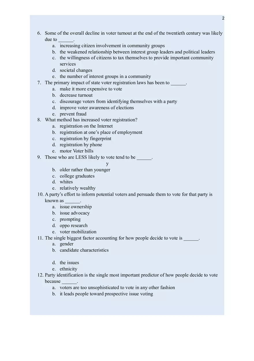 Introduction to Government Chapter 14 - Page 2