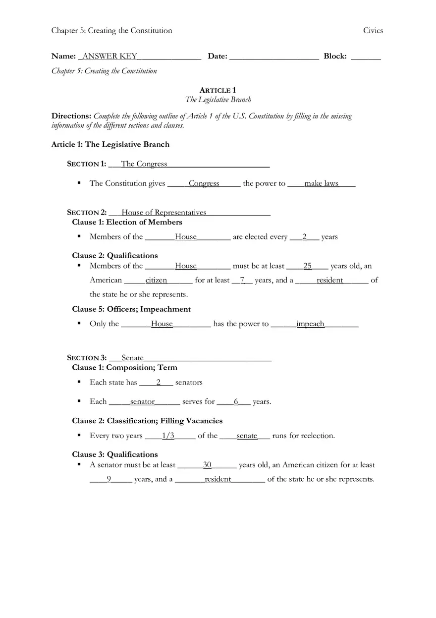 Chapter 5 Creating the Constitution - Page 1