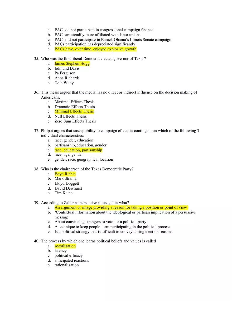 American Government Exam 2 - Page 7