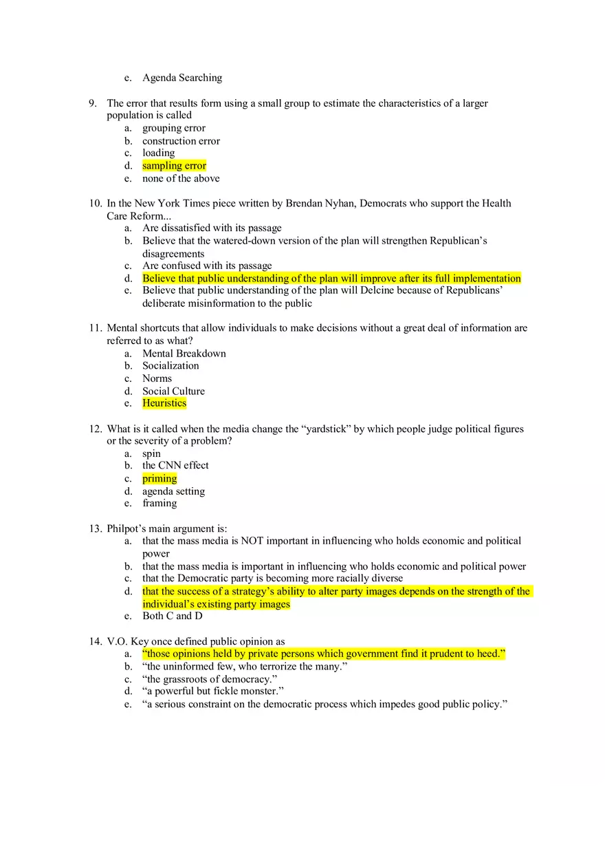 American Government Exam 2 - Page 3