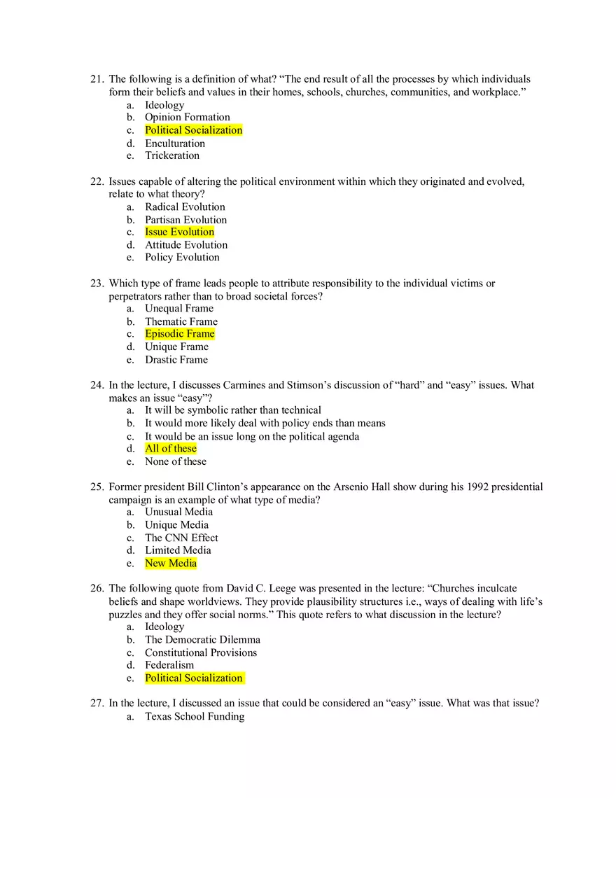 American Government Exam 2 - Page 5