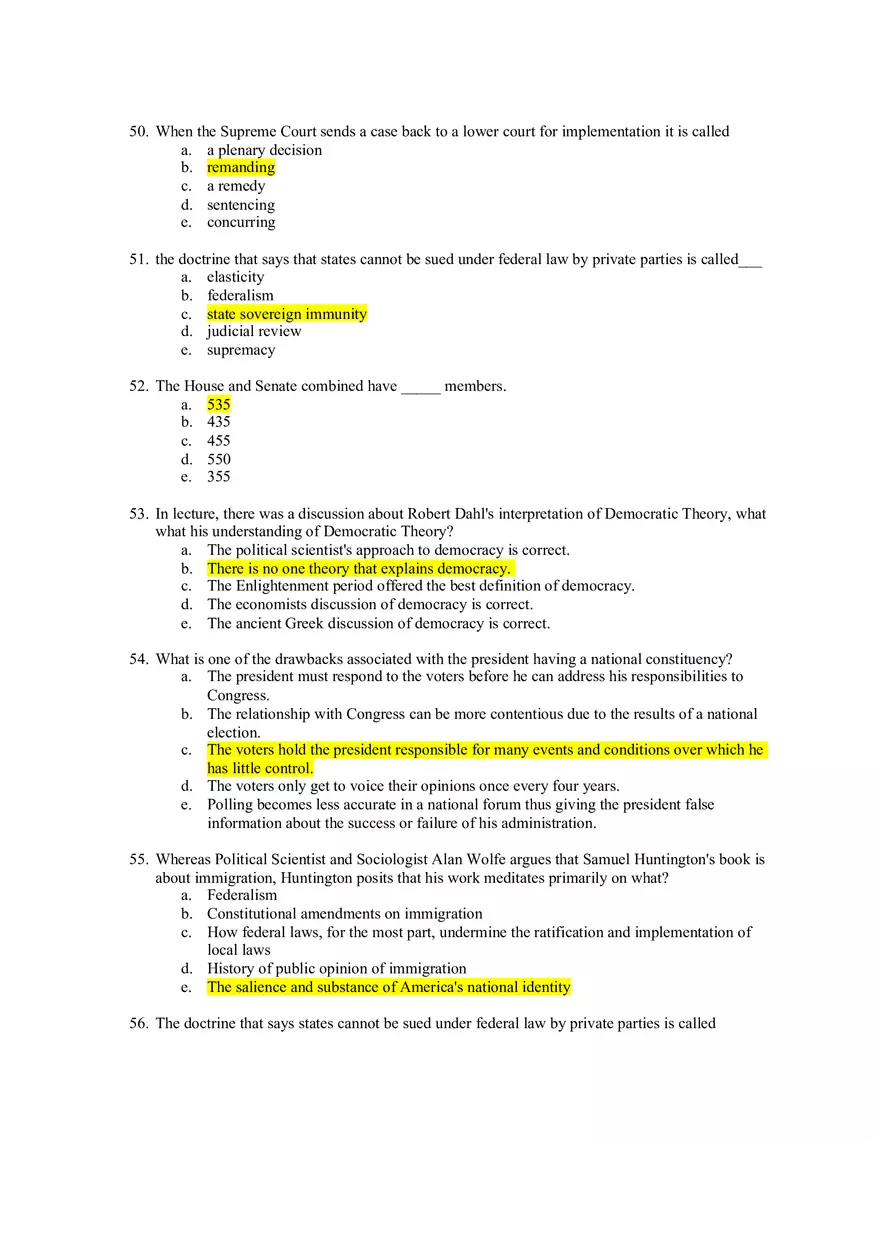 American Government Exam 1 - Page 12