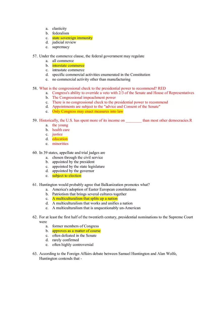 American Government Exam 1 - Page 13