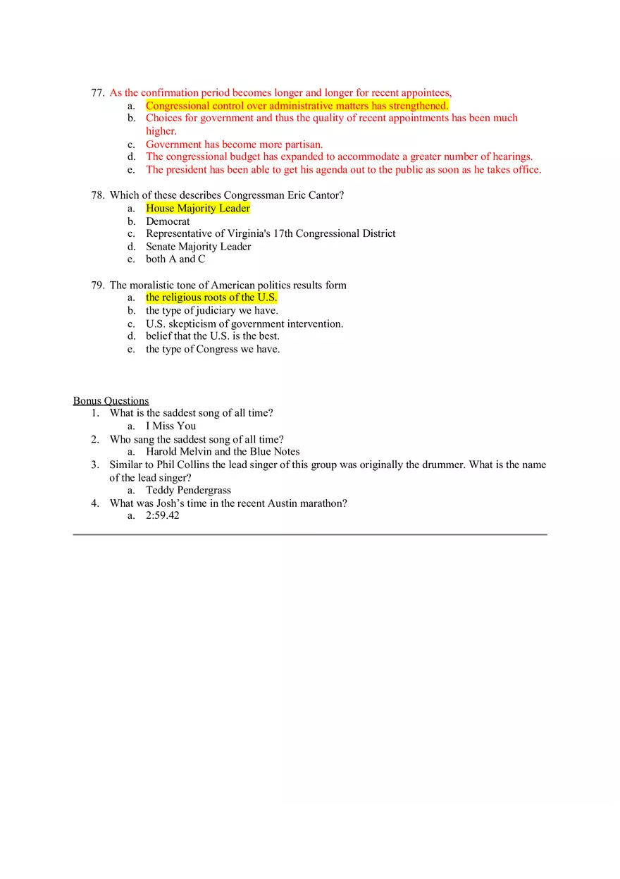 American Government Exam 1 - Page 5