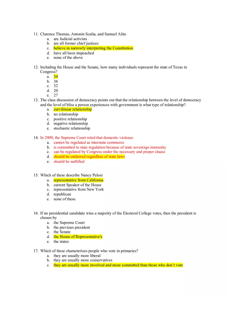 American Government Exam 1 - Page 6