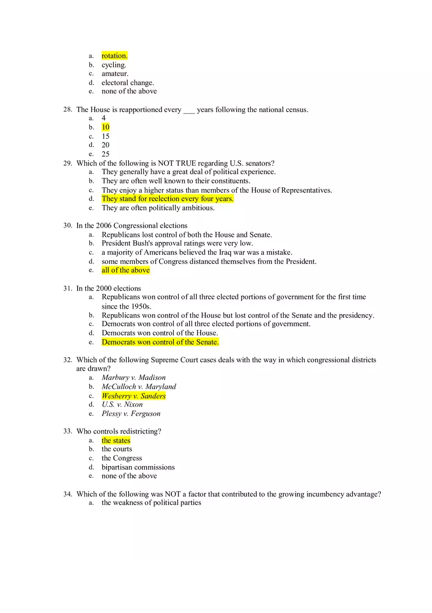 American Government Exam 3 - Page 5