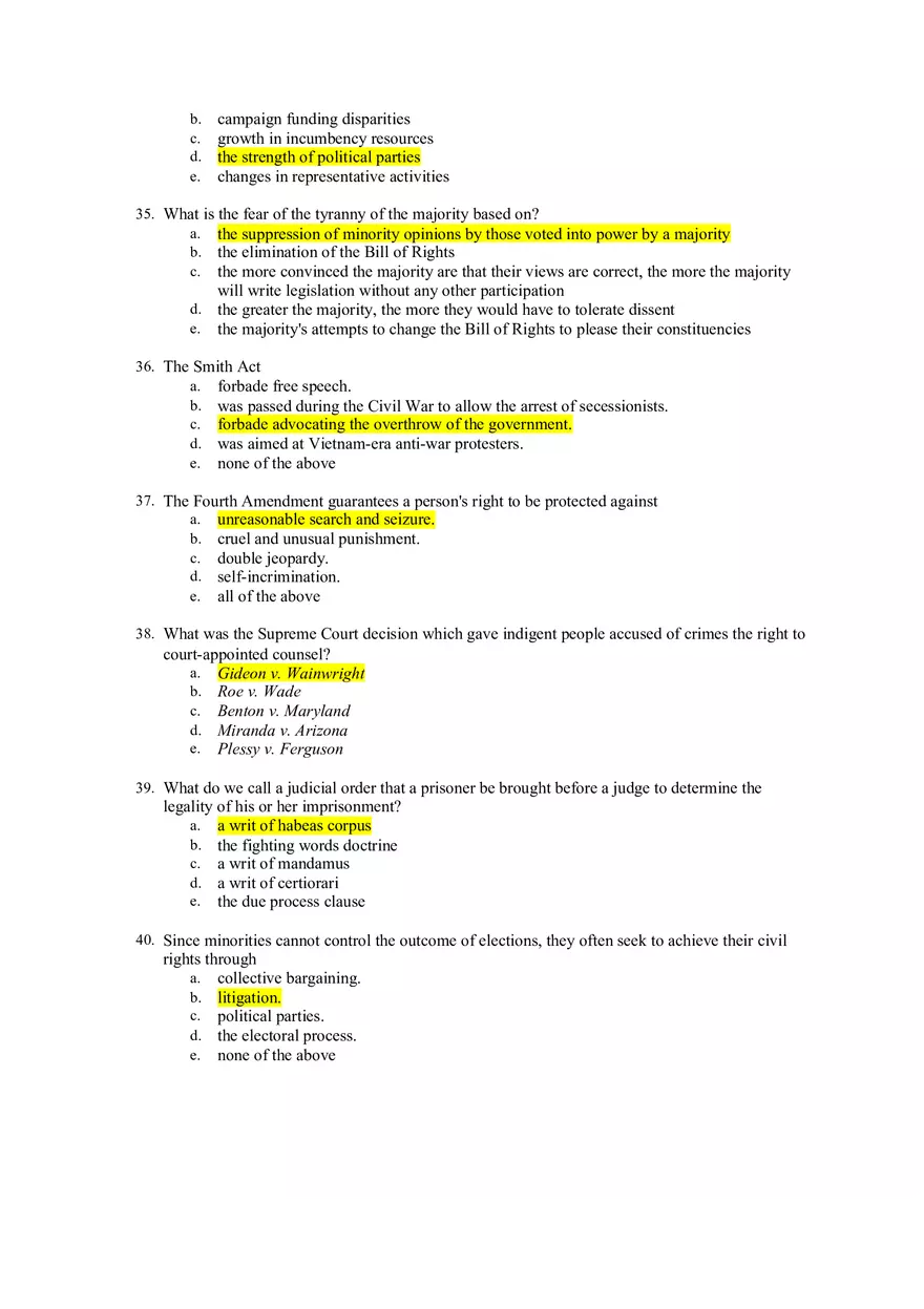 American Government Exam 3 - Page 6