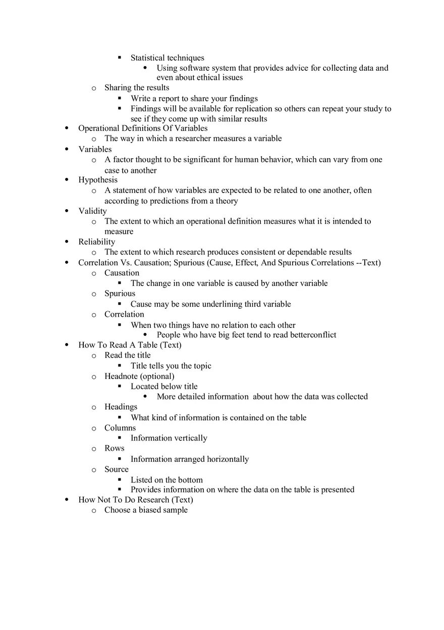 Sociology Exam 1 -- Study Guide - Page 8