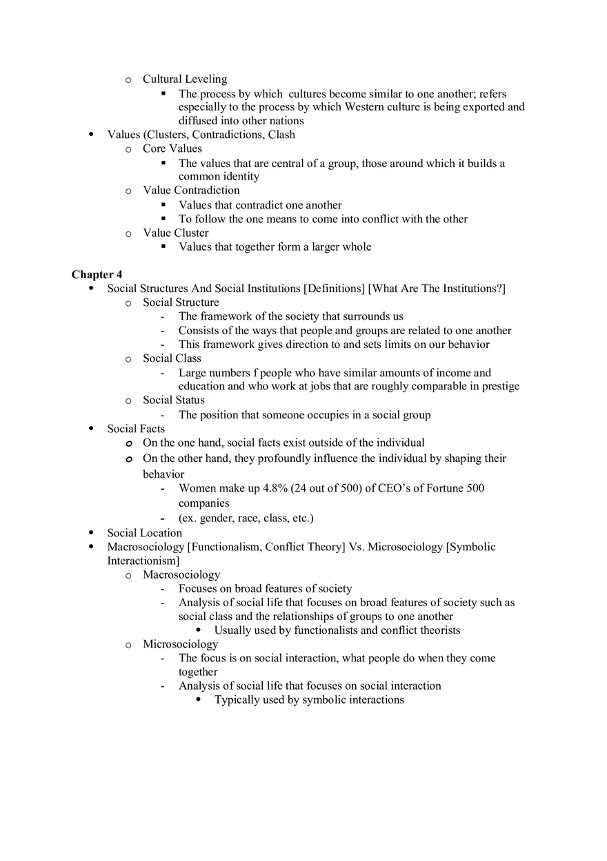 Sociology Exam 1 -- Study Guide - Page 13
