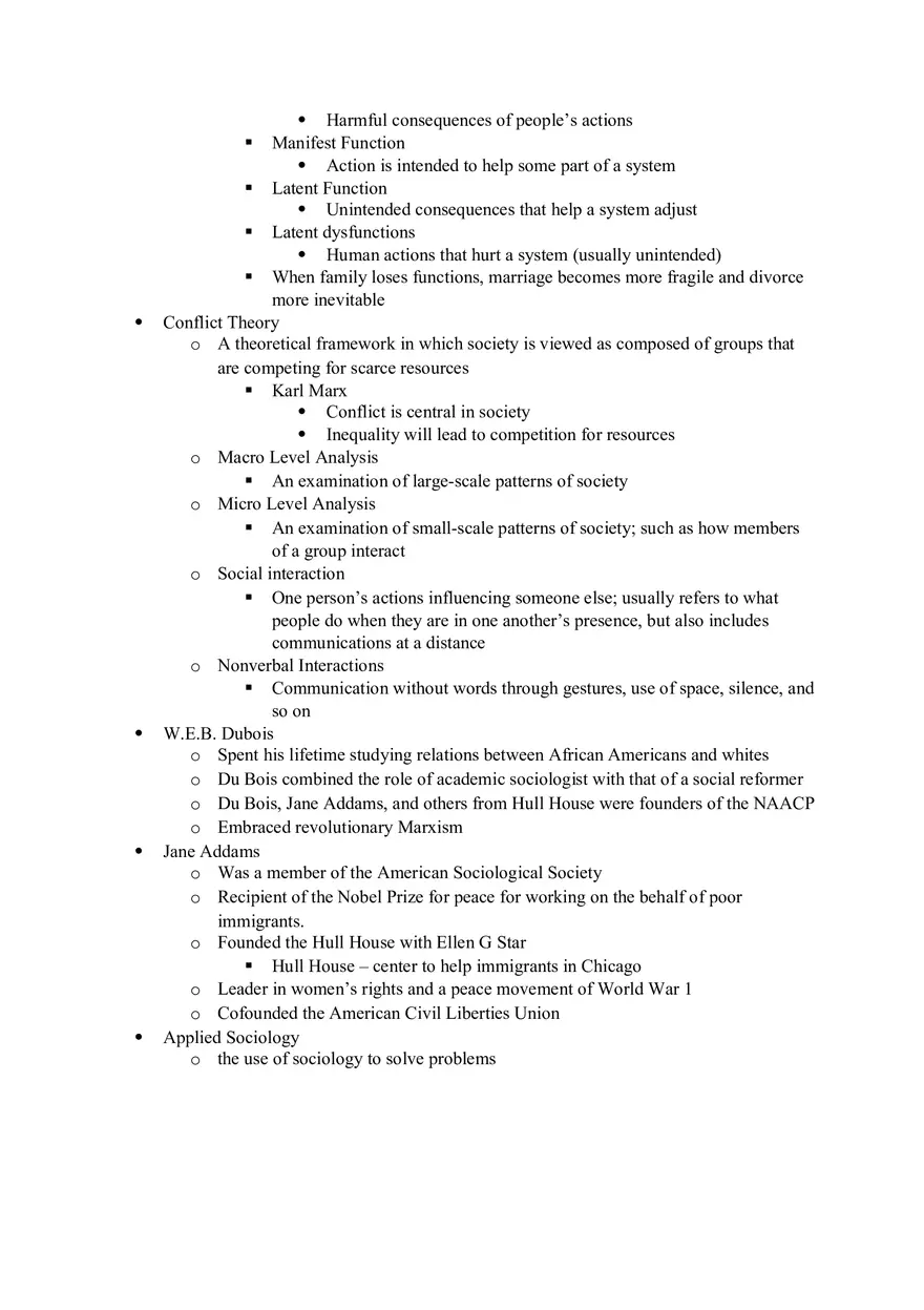 Sociology Exam 1 -- Study Guide - Page 6