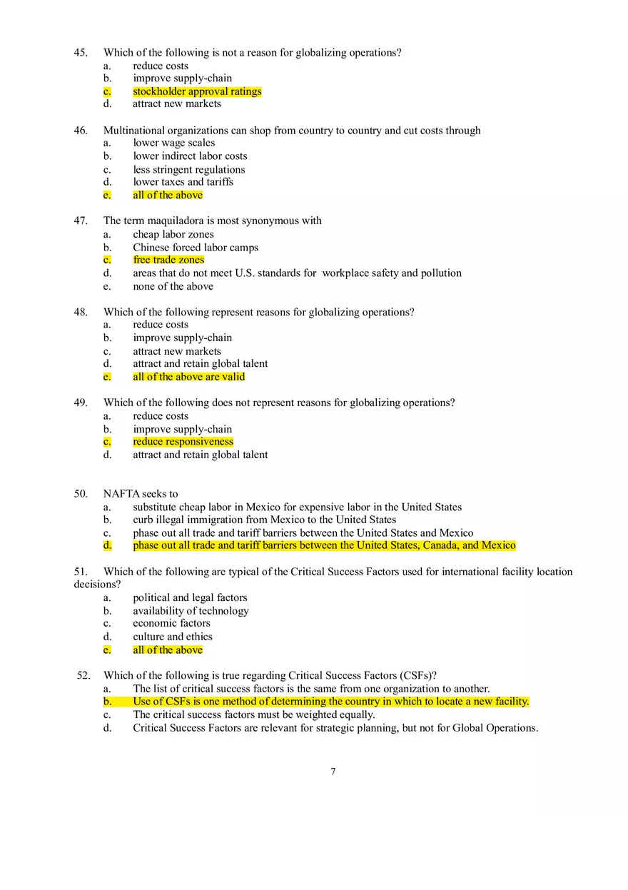 Strategy Chapter 2 Multiple Choice Questions - Page 7