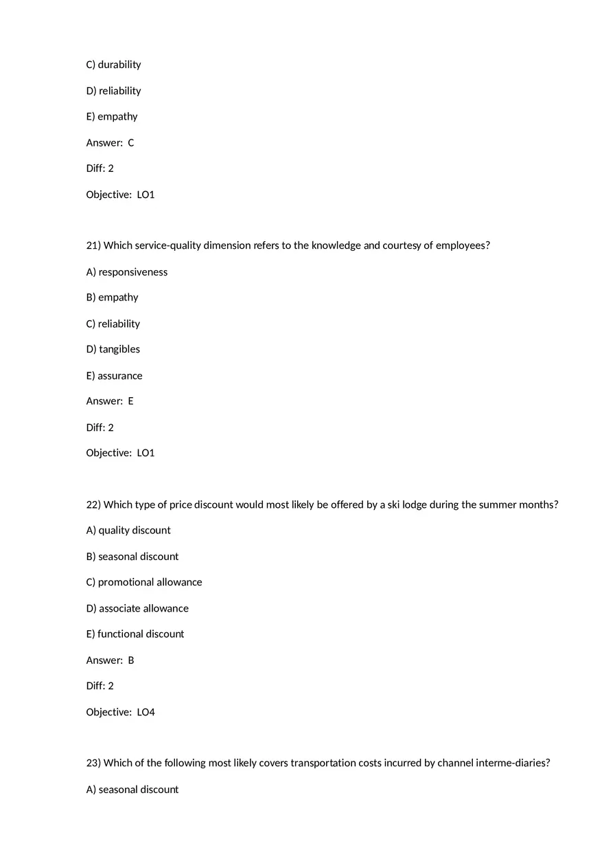 Chapter 7 Product-Selling Strategies That Add Value Multiple Choice - Page 19