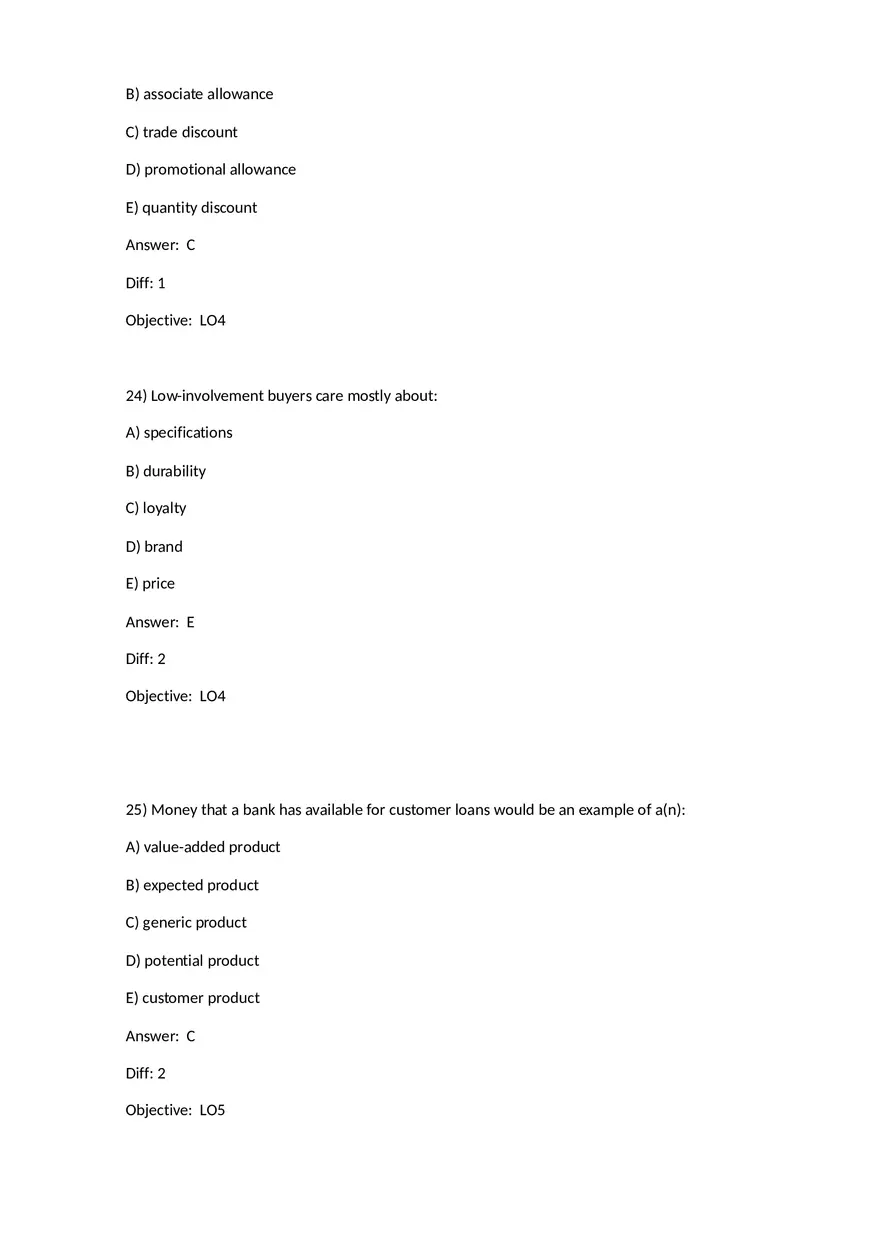 Chapter 7 Product-Selling Strategies That Add Value Multiple Choice - Page 20