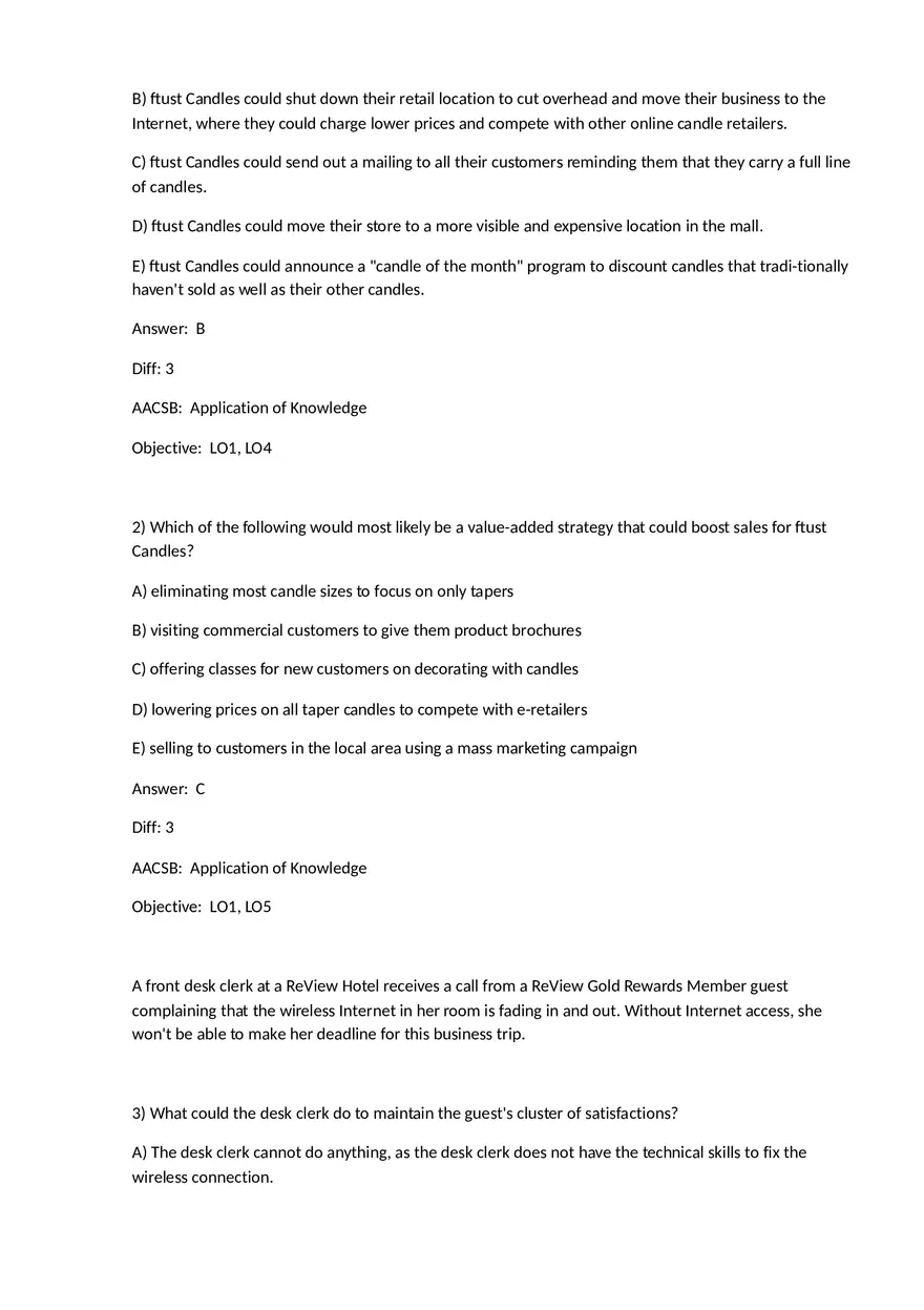 Chapter 7 Product-Selling Strategies That Add Value Multiple Choice - Page 6