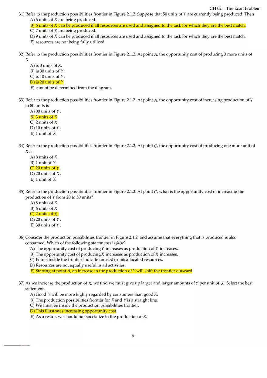 Chapter 02 The Econ Problem Answers Part 1 - Page 6