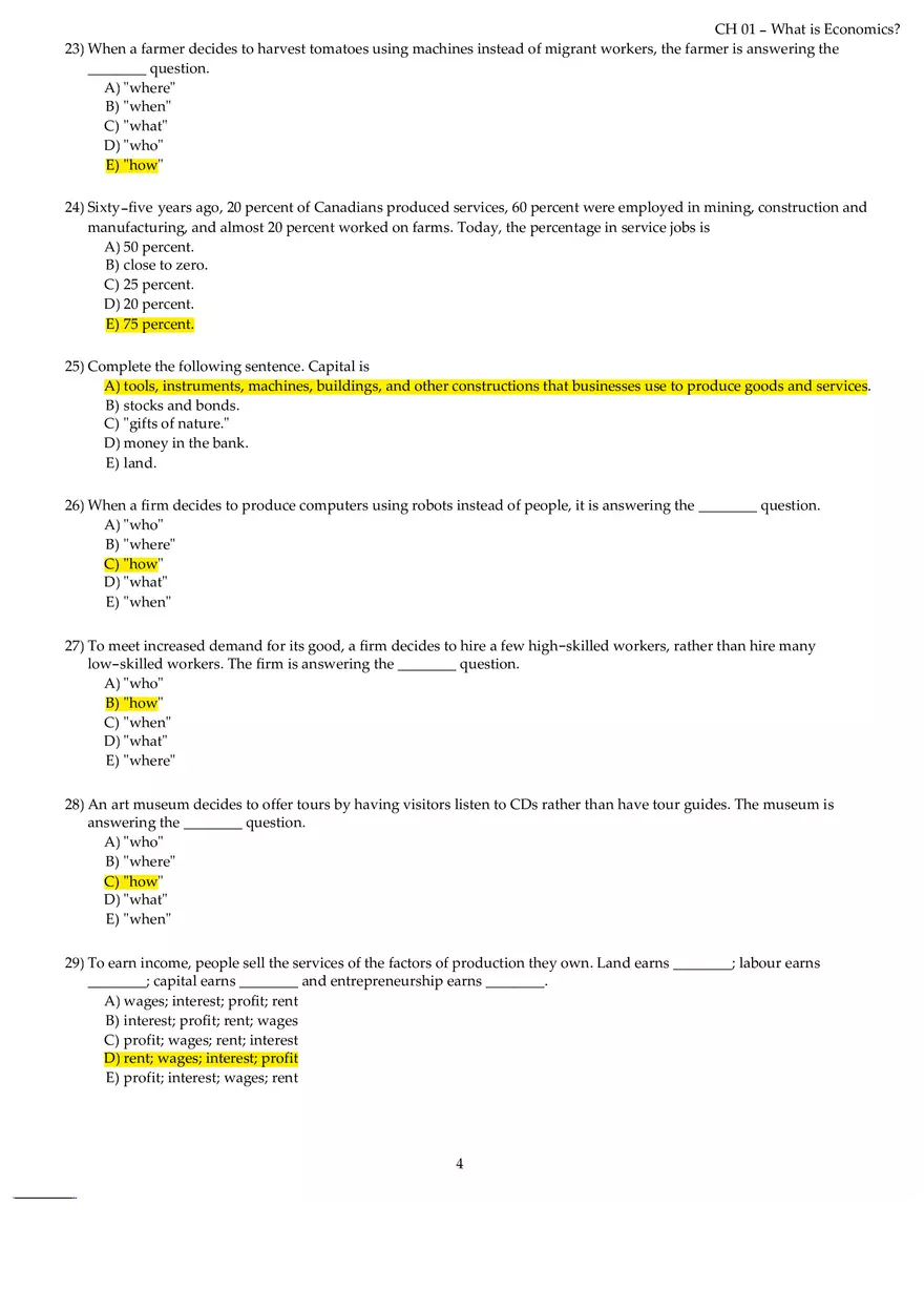 Chapter 01 What is Economics Answers Part 1 - Page 4