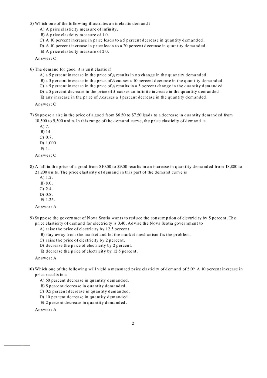 Chapter 4 Elasticity Answers - Page 2