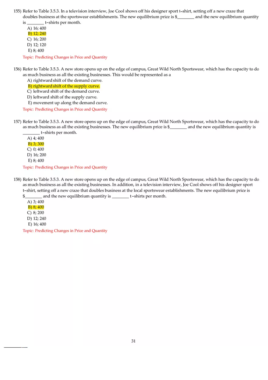 Chapter 3 Demand and Supply Answers Part 4 - Page 7
