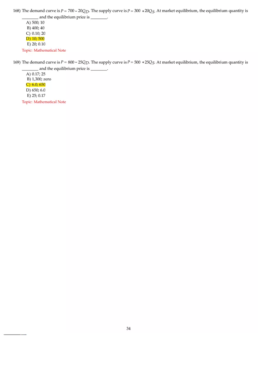 Chapter 3 Demand and Supply Answers Part 4 - Page 10