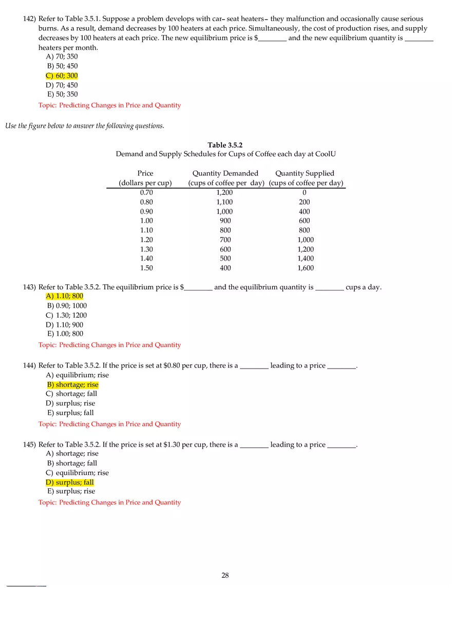 Chapter 3 Demand and Supply Answers Part 4 - Page 4