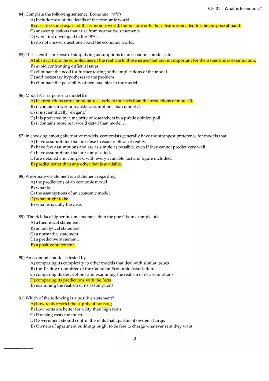 Chapter 01 What is Economics Answers Part 2 - Page 3