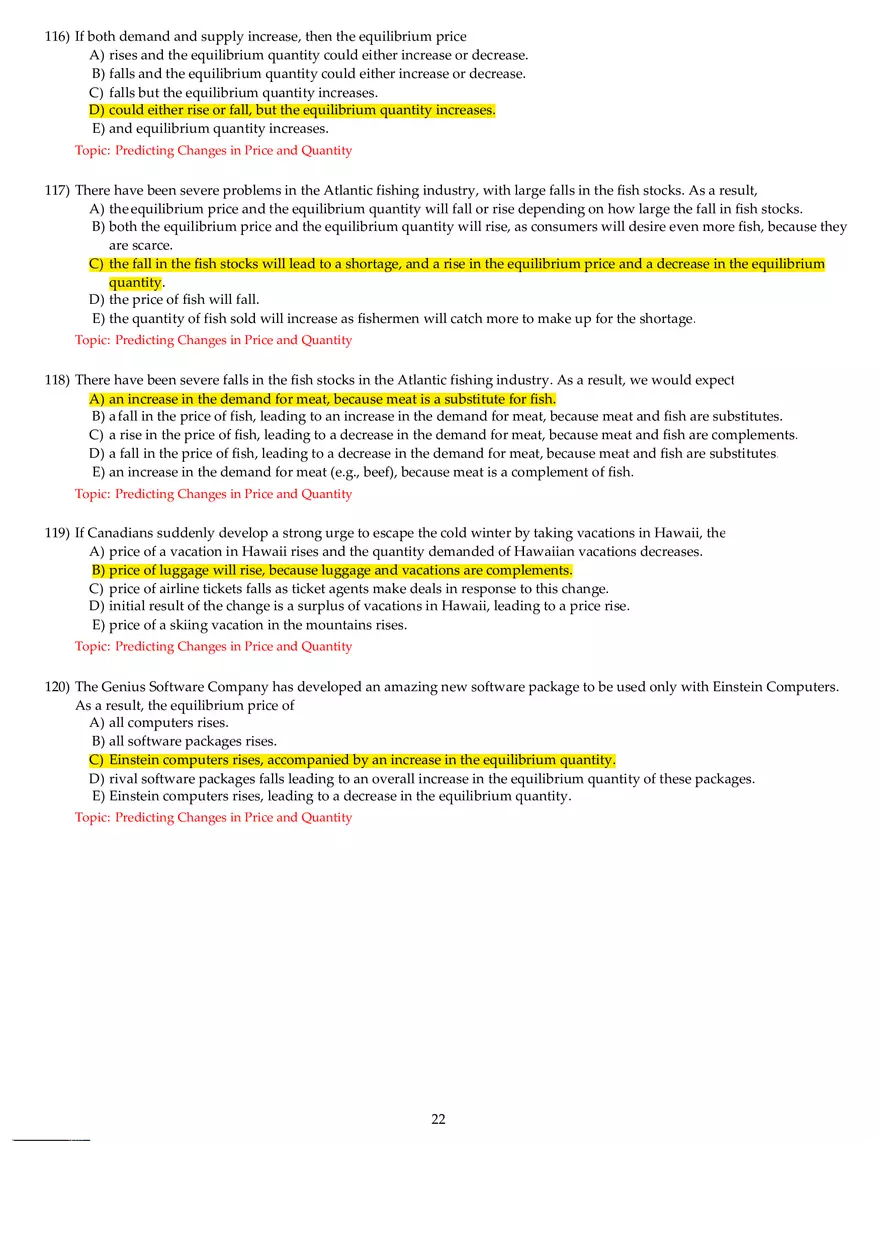 Chapter 3 Demand and Supply Answers Part 3 - Page 6