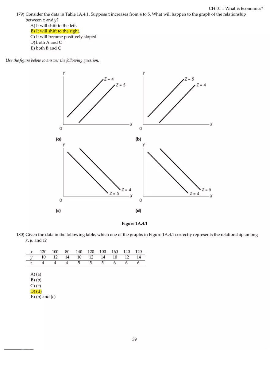 Chapter 01 What is Economics Answers Part 4 - Page 9