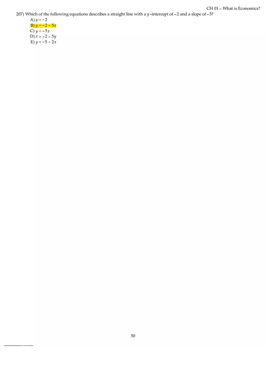 Chapter 01 What is Economics Answers Part 5 - Page 10