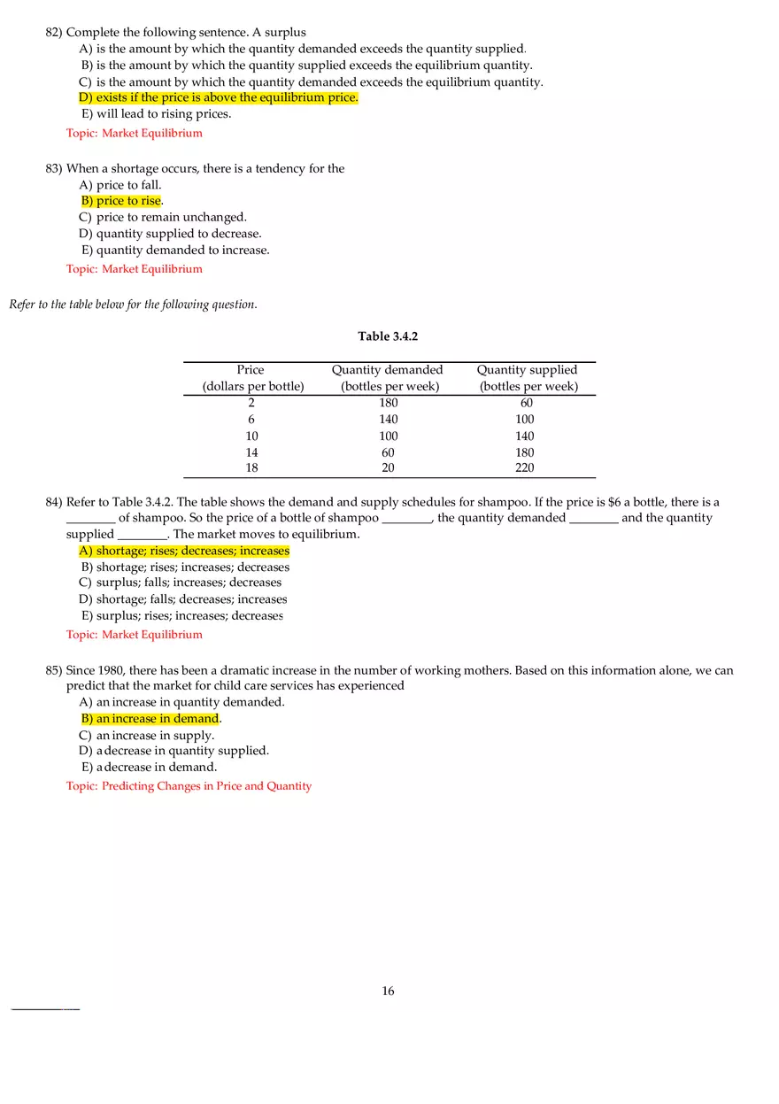 Chapter 3 Demand and Supply Answers Part 2 - Page 8