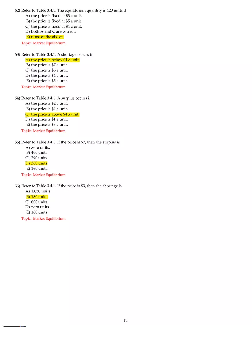 Chapter 3 Demand and Supply Answers Part 2 - Page 4