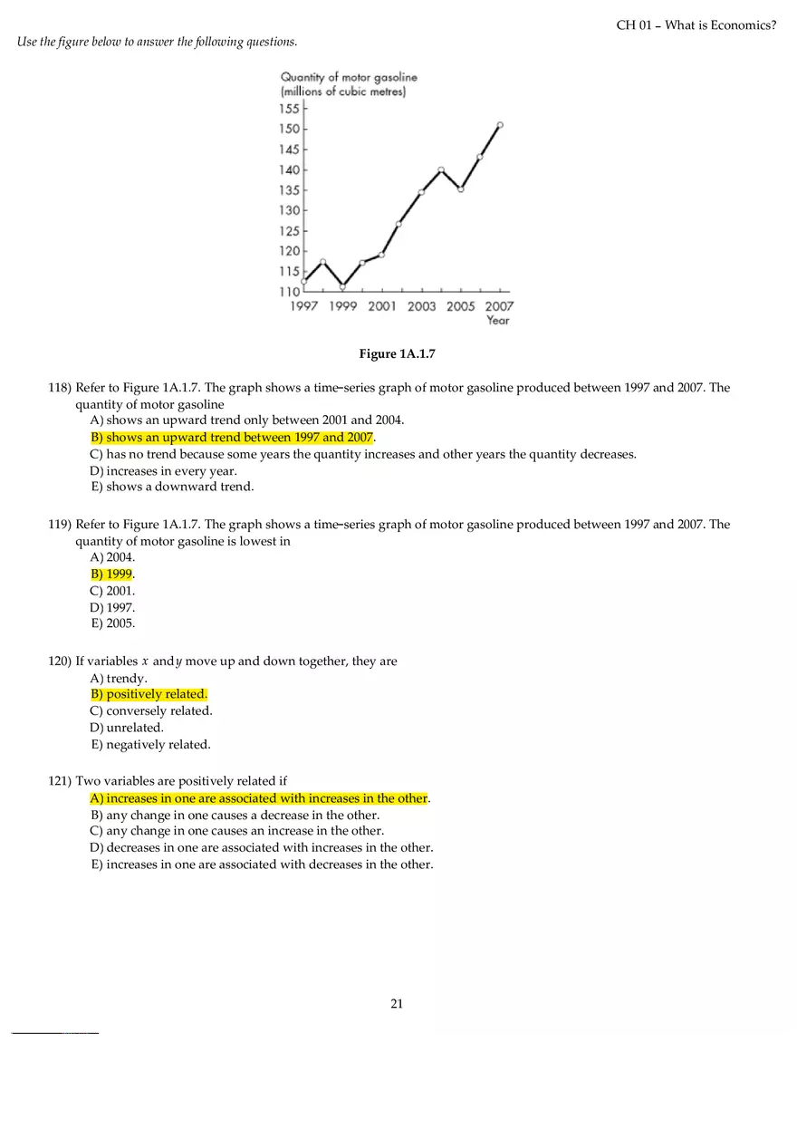 Chapter 01 What is Economics Answers Part 3 - Page 1