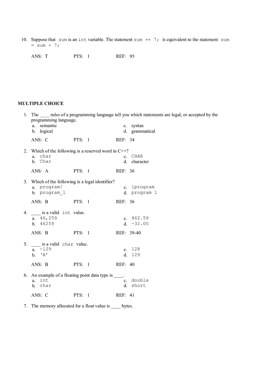 Chapter 2 The Basic Elements of C++ - Page 2