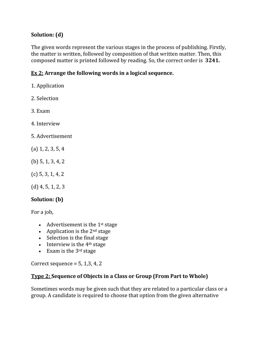Logical Arrangement of Words - Page 2