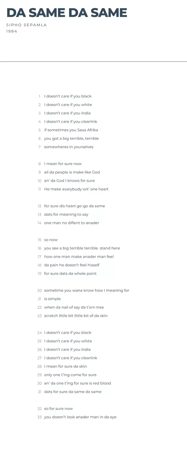 Da Same Da Same - Annotated - Page 1