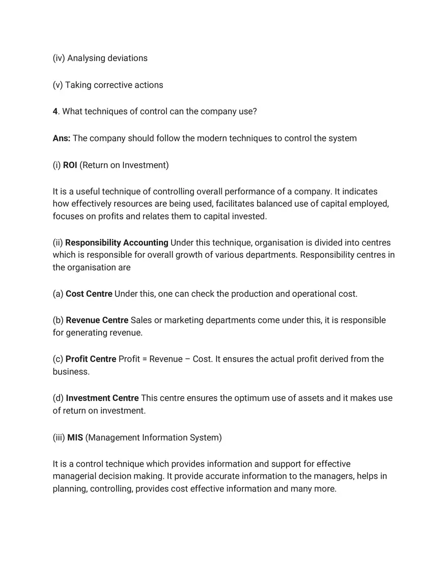 Solutions for Business Studies Chapter 8 Controlling Case Problem - Page 3