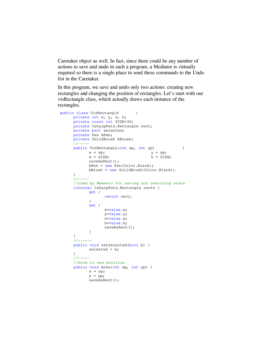 The Memento Pattern - Page 8