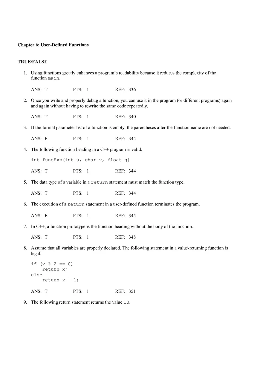 Chapter 6 User-Defined Functions - Page 1