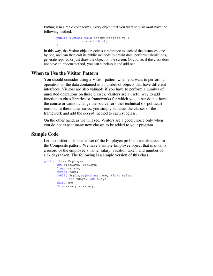 The Visitor Pattern - Page 6