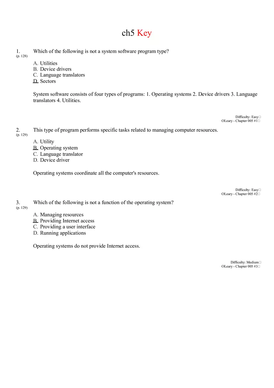 Which of the Following is not a System Software Program Type - Page 1