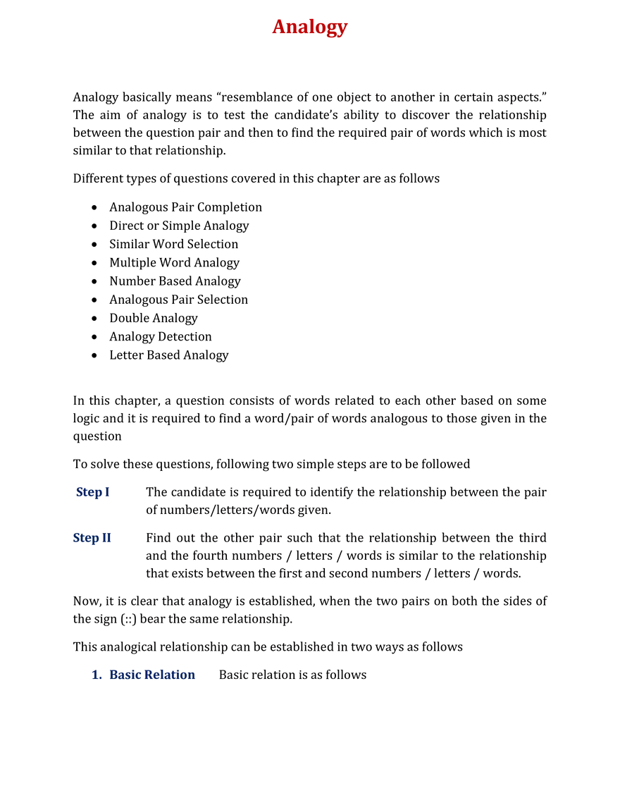 Analogy Notes - Page 1