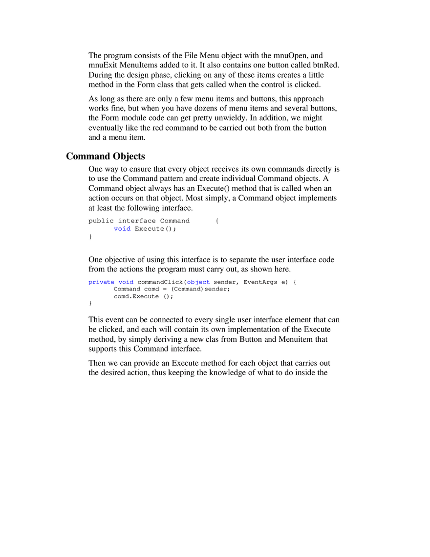 The Command Pattern - Page 2