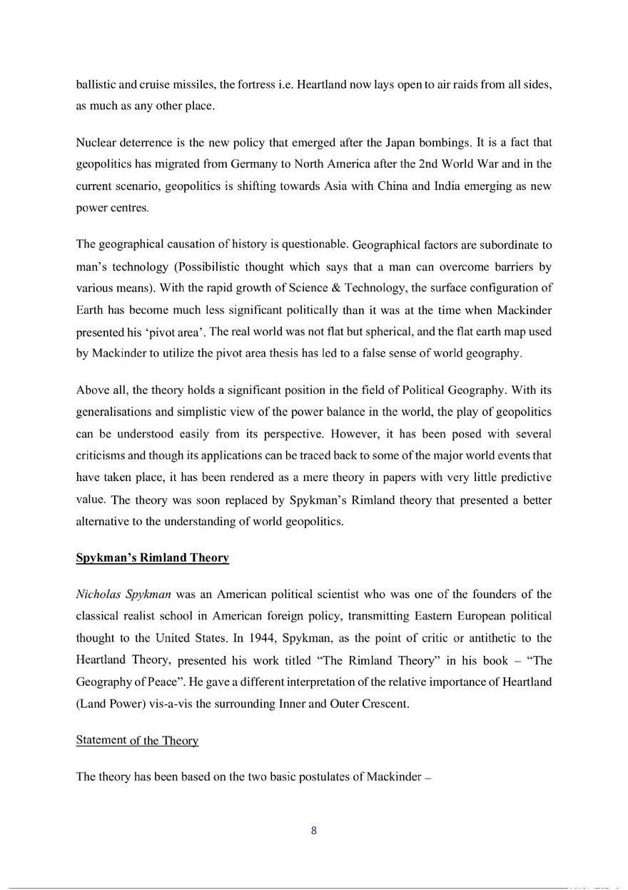 Mackinder’s Heartland and Spykman’s Rimland Theory - Page 10