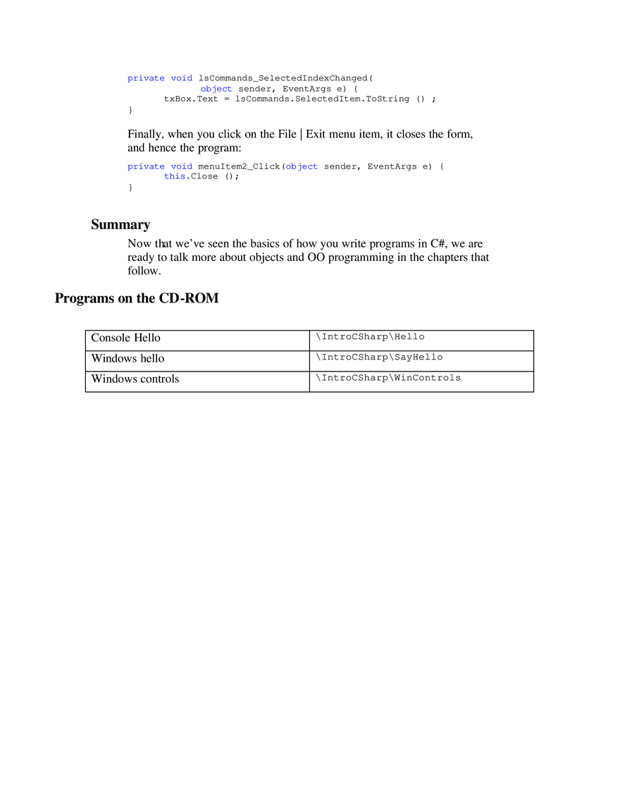 Writing  Windows C# Programs - Page 7