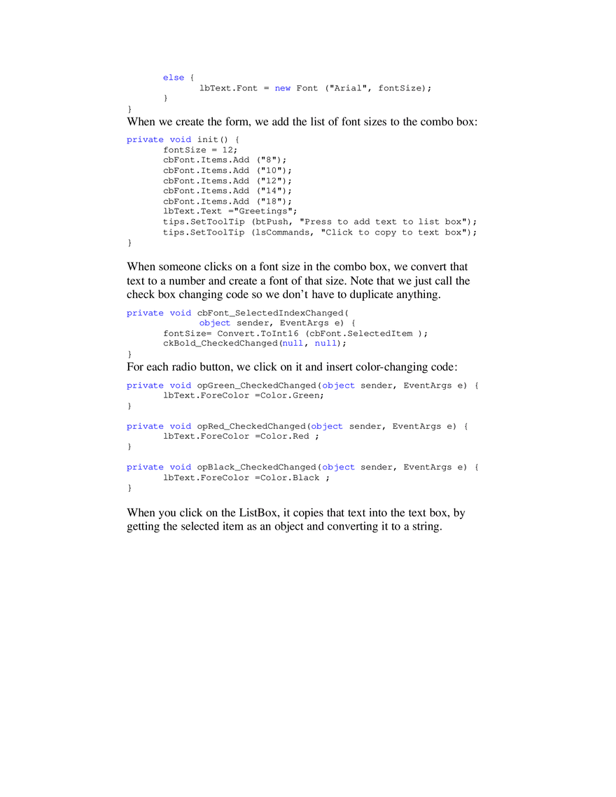 Writing  Windows C# Programs - Page 6