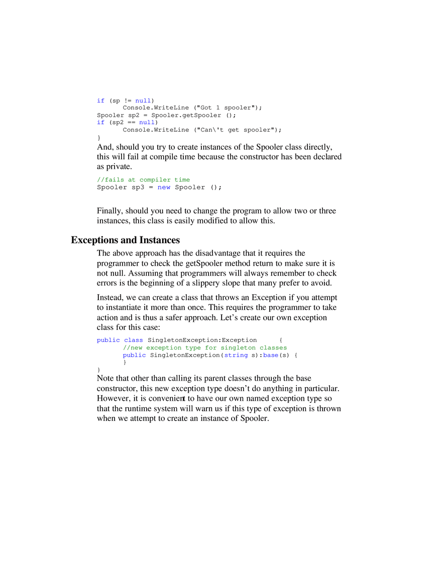 The Singleton Pattern - Page 2