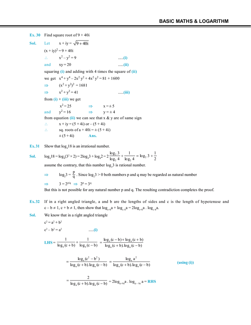 Basic Maths & Logarithm Solved Examples - Page 11